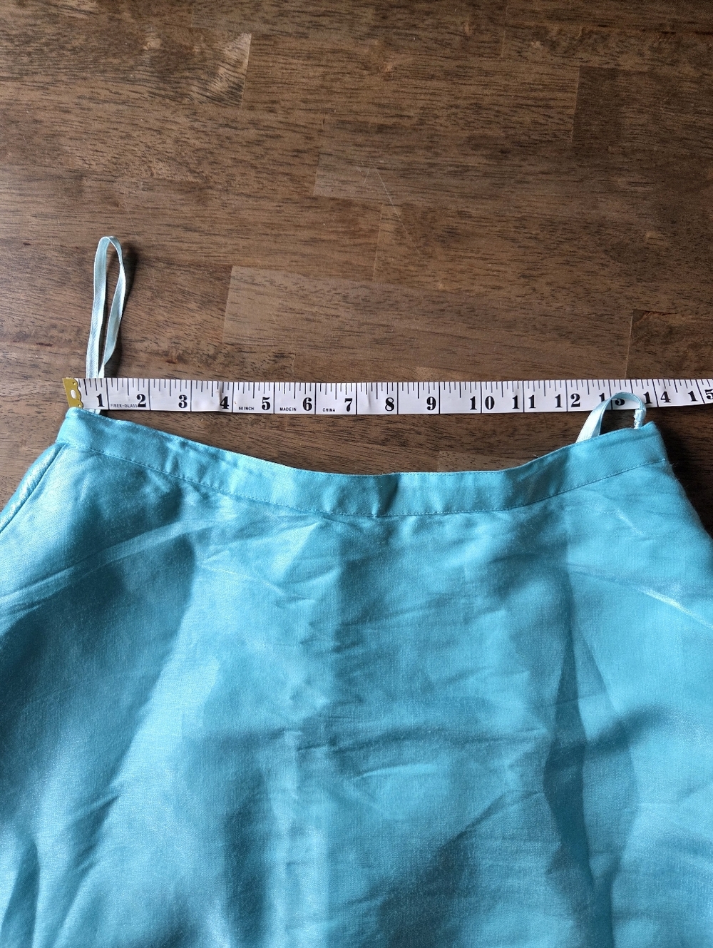 Icy Mint Turquoise Satin A-Line Maxi Skirt Frozen Princess Elsa - Picture 13 of 16